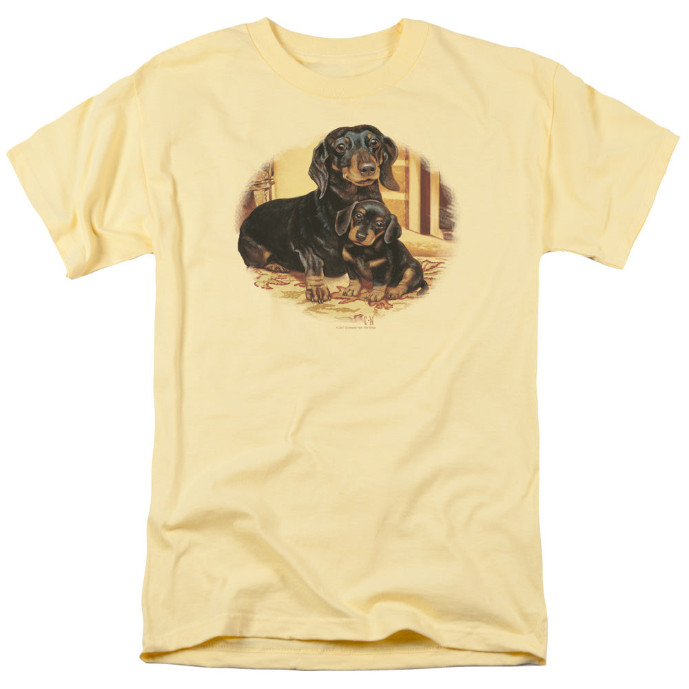 Wildlife Picture Perfect Dachshunds Mens T Shirt Banana Officially Licensed
