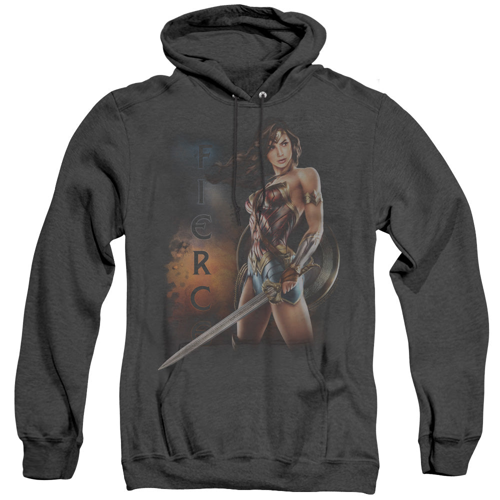 Wonder Woman Movie Fierce Mens Heather Hoodie Black Officially Licensed