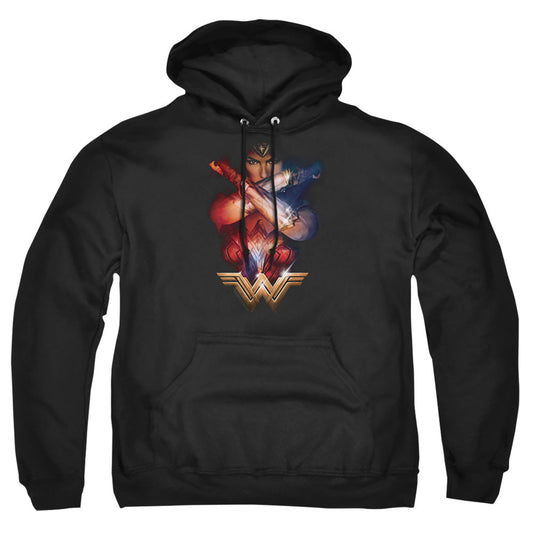 Wonder Woman Movie Arms Crossed Mens Hoodie Black Officially Licensed