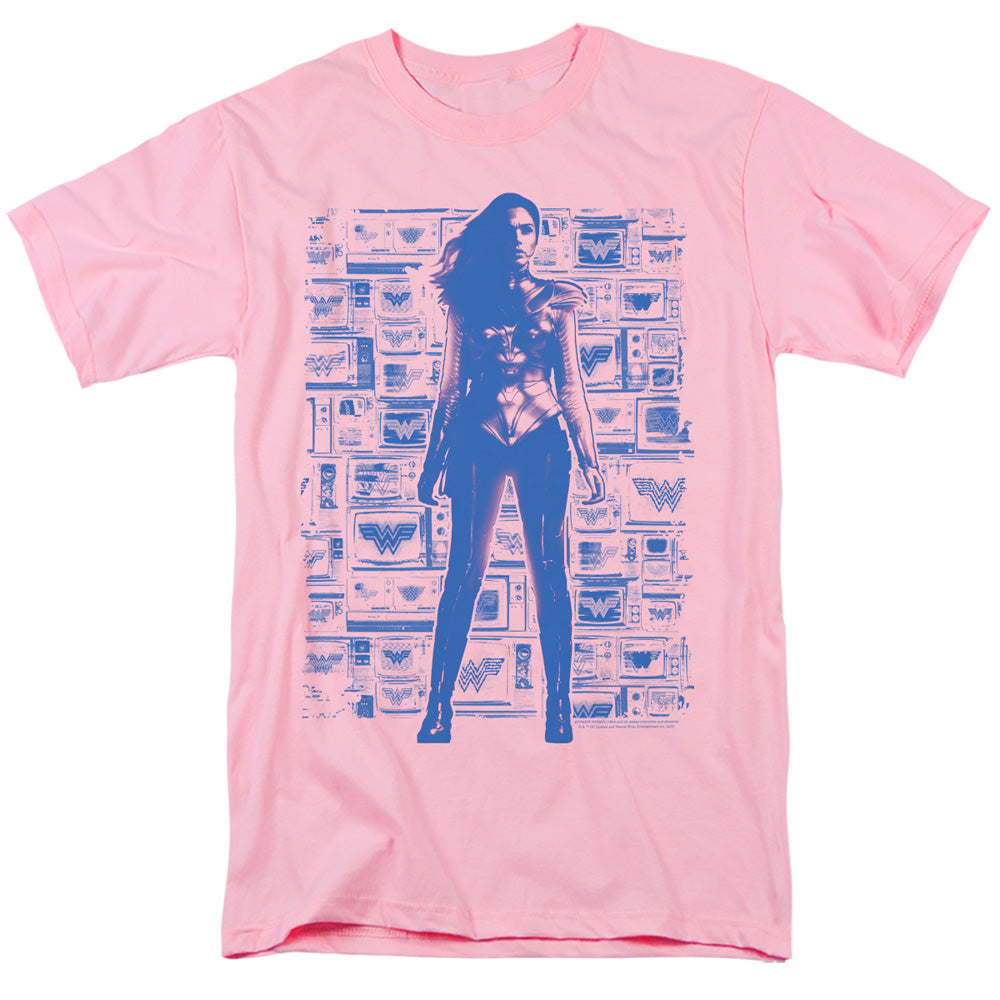 Wonder Woman 84 Televisions Mens T Shirt Pink Officially Licensed