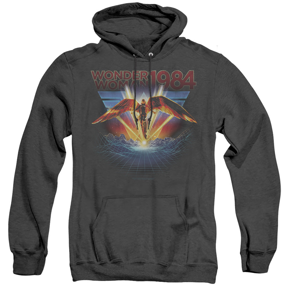 Wonder Woman 84 84 Metal Mens Heather Hoodie Black Officially Licensed