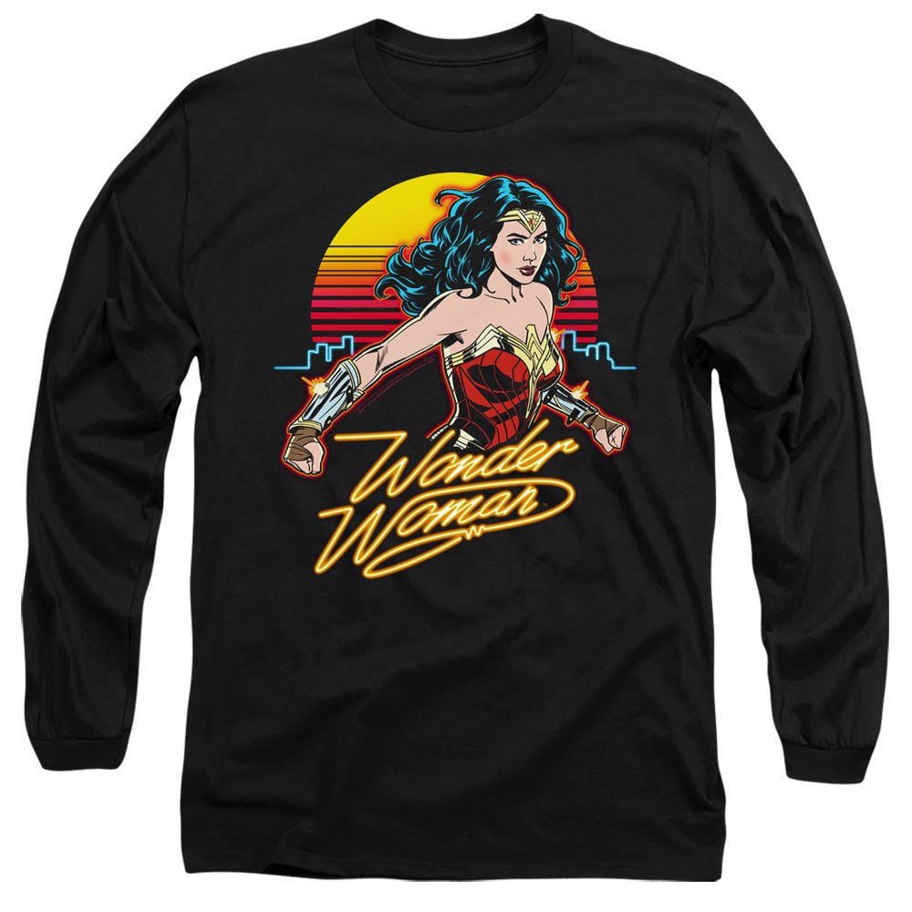 Wonder Woman 84 Skyline Mens Long Sleeve Shirt Black Officially Licensed