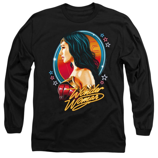 Wonder Woman 84 Warrior 84 Mens Long Sleeve Shirt Black Officially Licensed