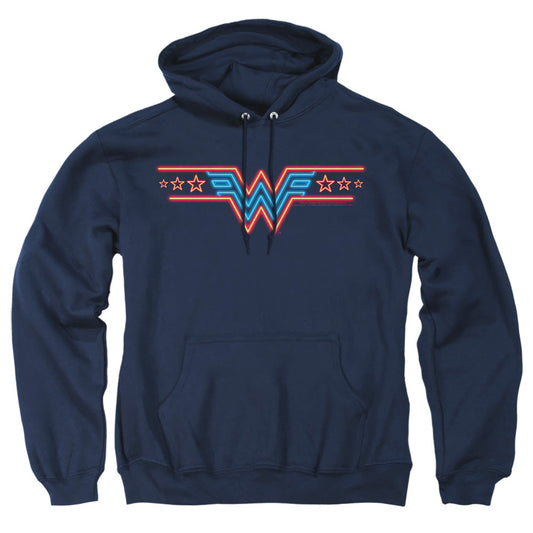 Wonder Woman 84 Neon Beat Mens Hoodie Navy Officially Licensed