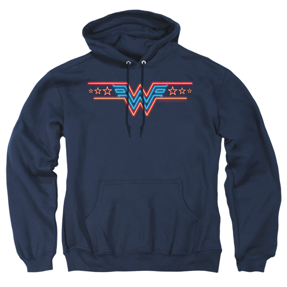 Wonder Woman 84 Neon Beat Mens Hoodie Navy Officially Licensed