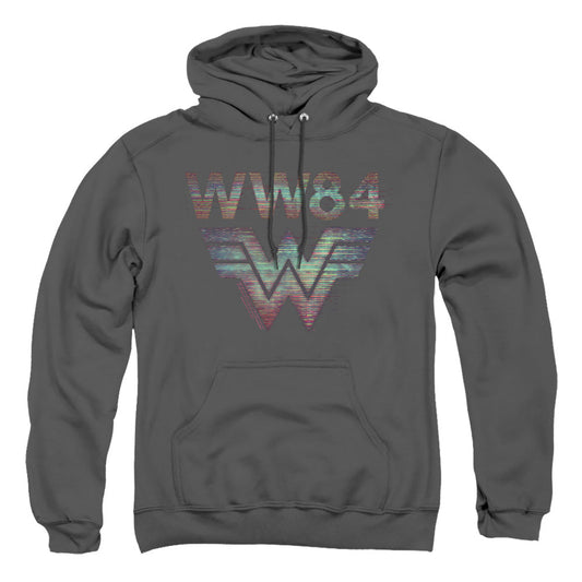 Wonder Woman 84 Static Tv Lines Mens Hoodie Charcoal Officially Licensed