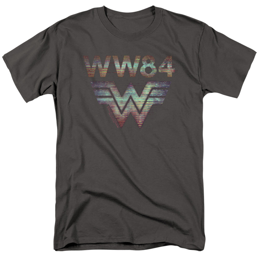 Wonder Woman 84 Static Tv Lines Mens T Shirt Charcoal Officially Licensed