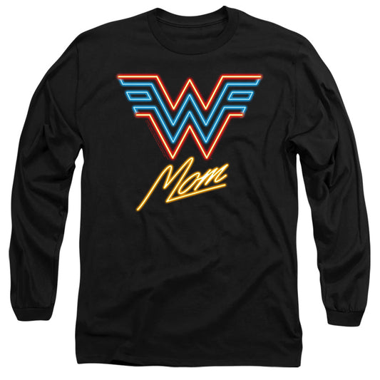 Wonder Woman 84 Wonder Mom Neon Mens Long Sleeve Shirt Black Officially Licensed