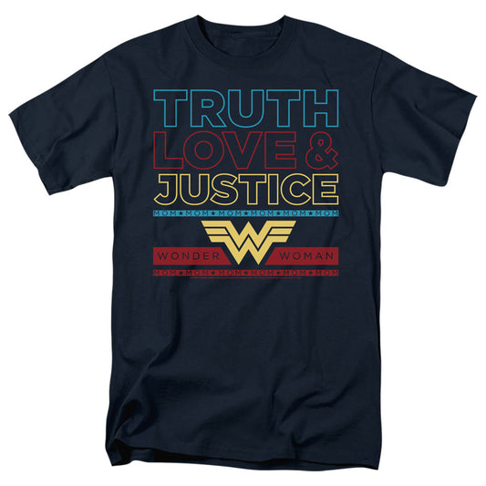 Wonder Woman 84 Truth Love Justice Mens T Shirt Navy Officially Licensed