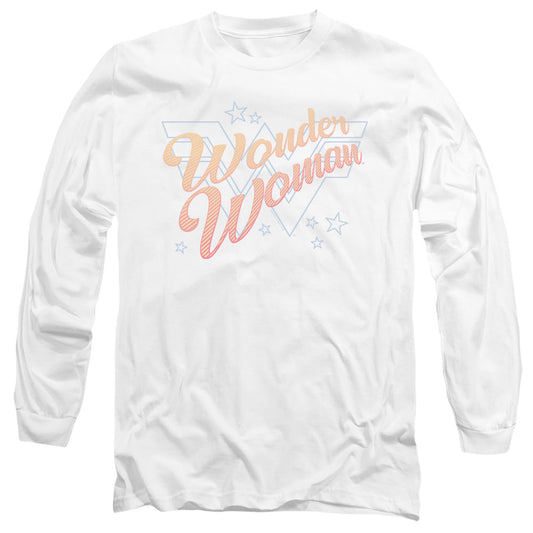 Wonder Woman 84 Wonder Lines Mens Long Sleeve Shirt White Officially Licensed