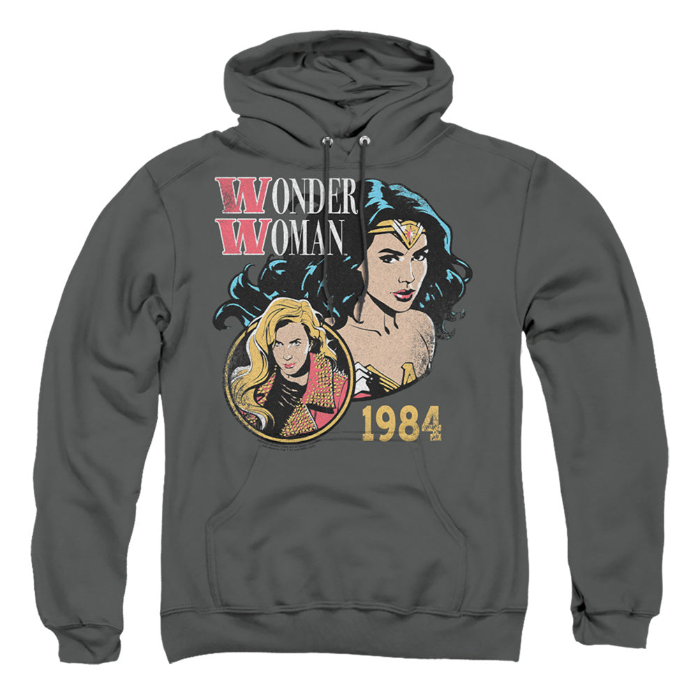 Wonder Woman 84 84 Retro Mens Hoodie Charcoal Officially Licensed