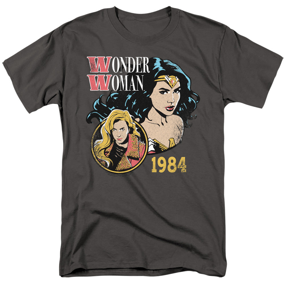Wonder Woman 84 84 Retro Mens T Shirt Charcoal Officially Licensed