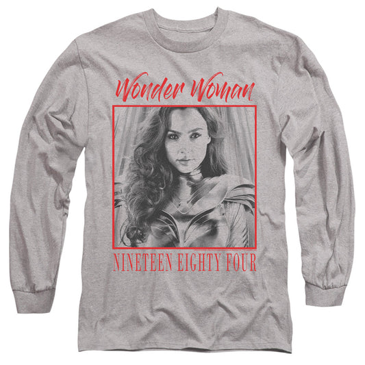 Wonder Woman 84 Wonder Chic Mens Long Sleeve Shirt Athletic Heather Officially Licensed