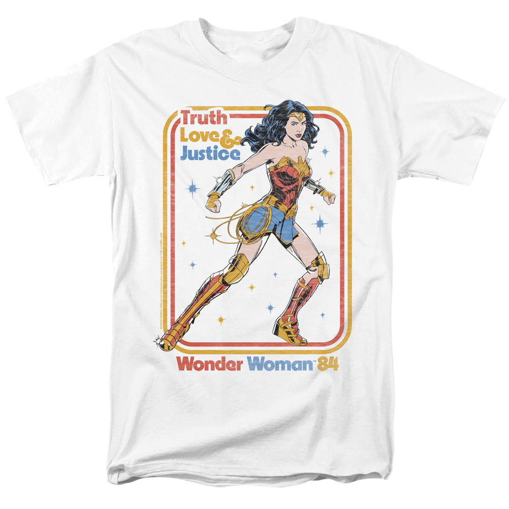 Wonder Woman 84 Retro Justice 84 Mens T Shirt White Officially Licensed