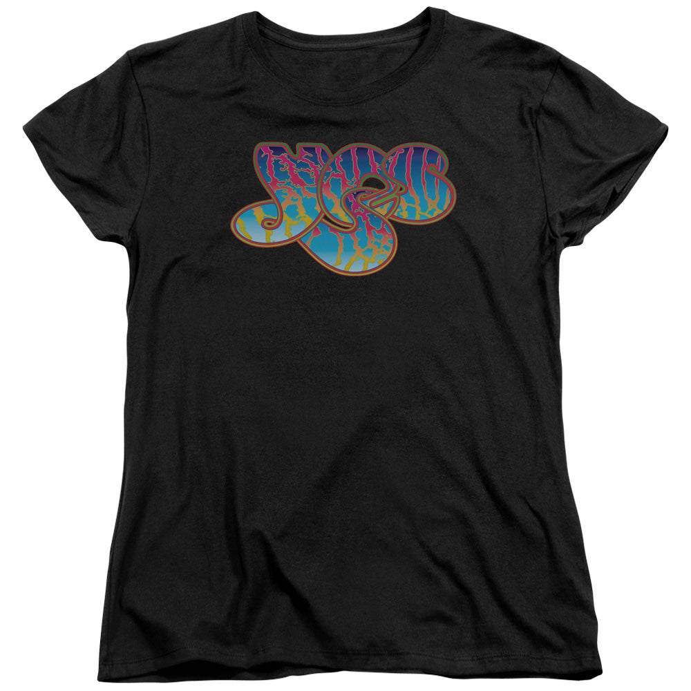 Yes Logo Womens T Shirt Black
