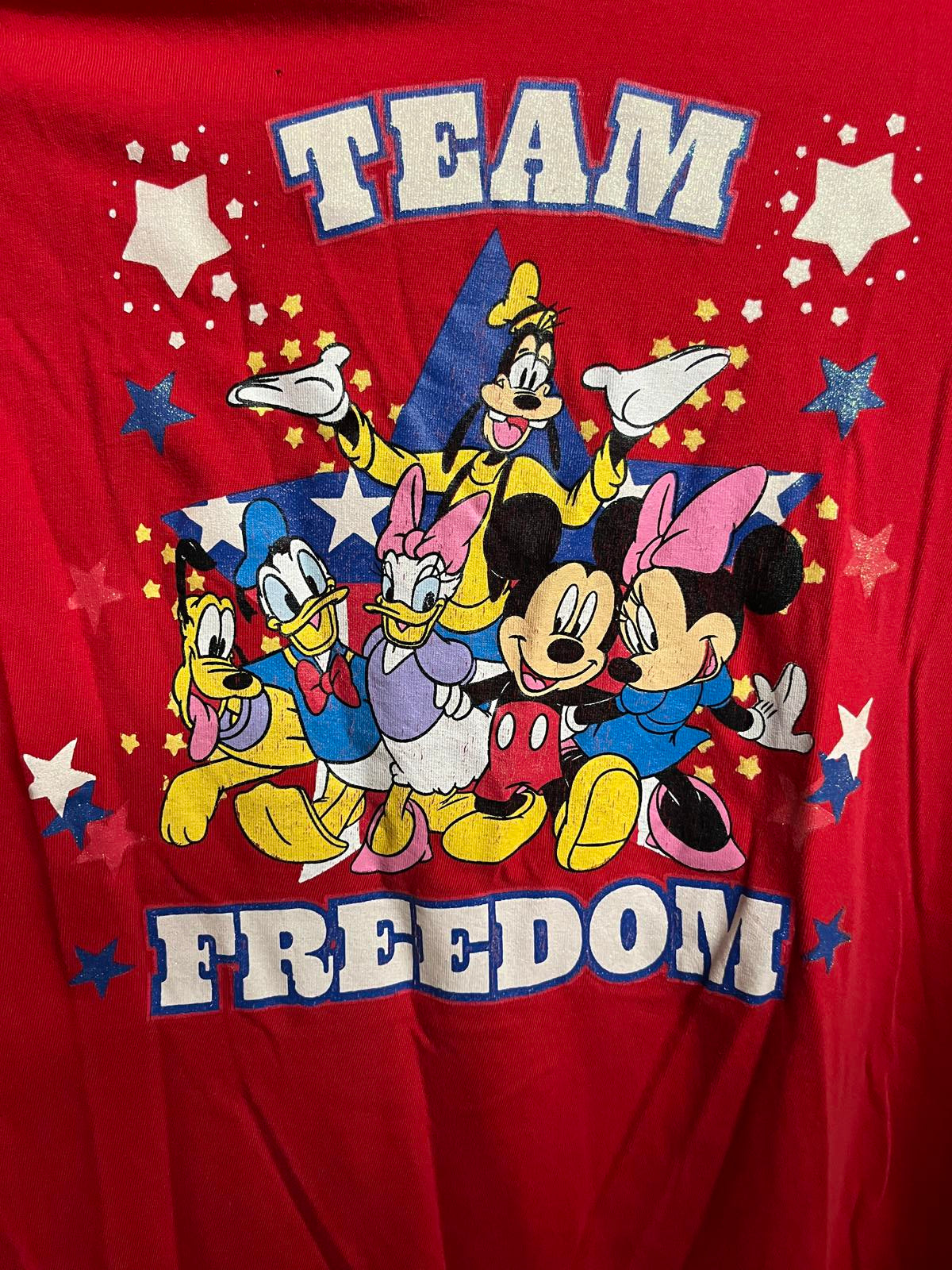 VTG Disney Team Freedom Mickey Mouse Friends Womans