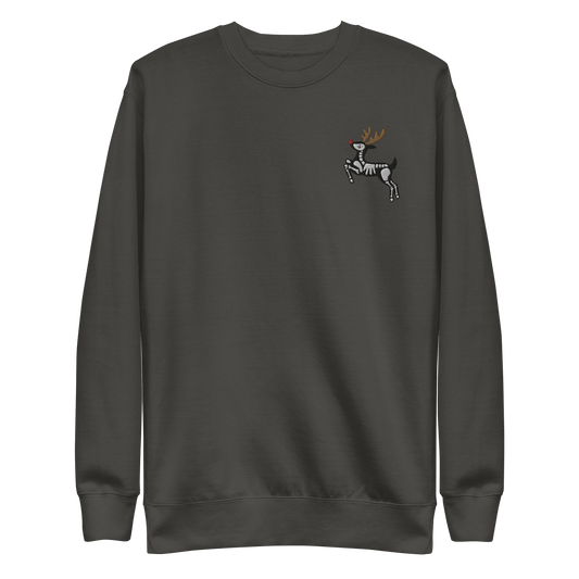 Metal Reindeer Embroidered Sweatshirt