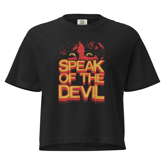 Ozzy Osbourne - Speak of the Devil Vintage Mineral Wash Womens Crop Top