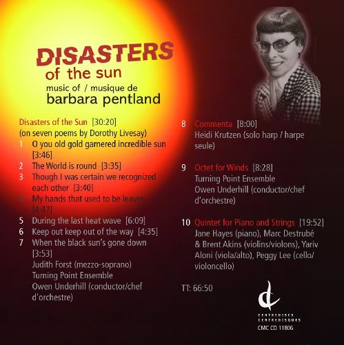 Owen Underhill - Disasters of the Sun Music CD