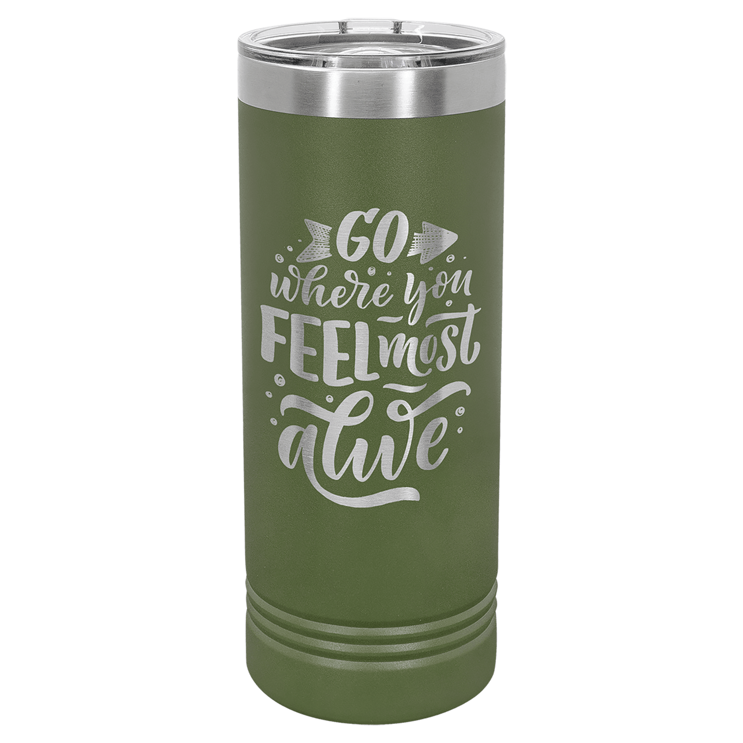 Polar Camel Laser Engraved Skinny Tumbler - 22oz