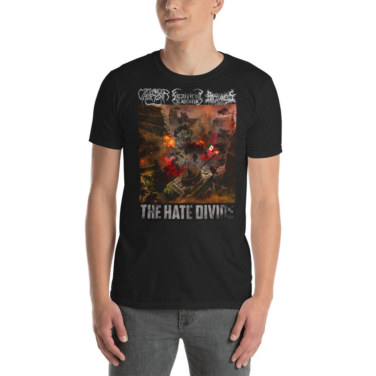 COATHANGER ABORTION / SACRIFICIAL SLAUGHTER / ROTTENNESS - The Hate Divide T-Shirt