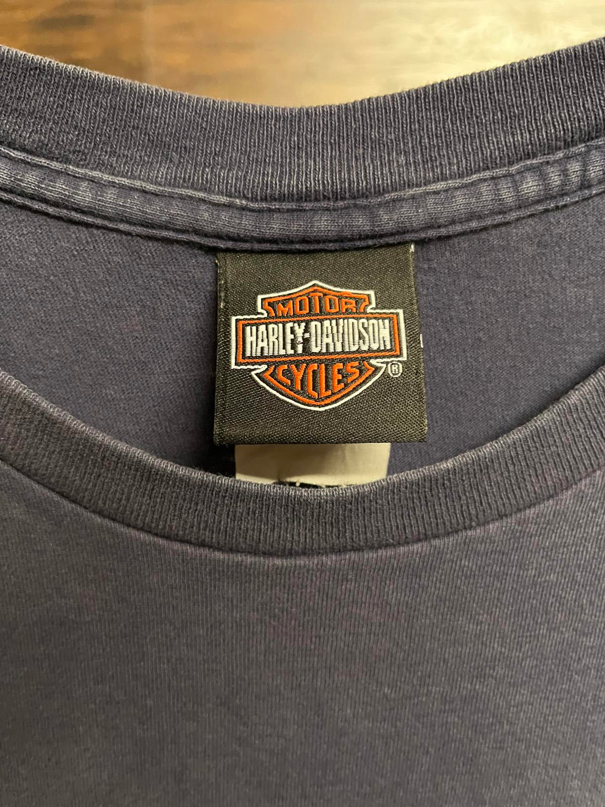 Faded Harley Davidson Pocket Tee Aces Fire Dice - XL