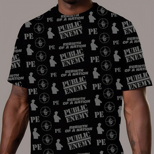 Public Enemy - Rebirth Of A Nation All Over Logo (t-shirt Xl) - Apparel