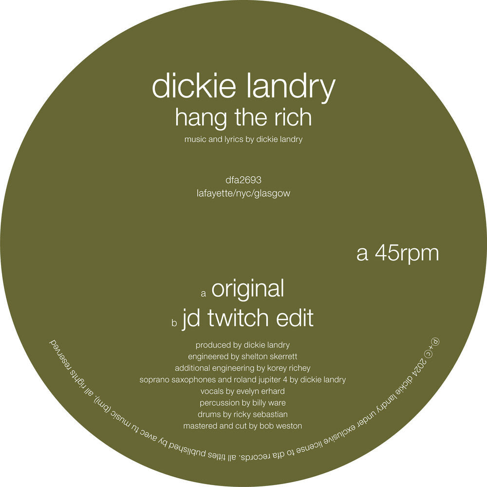 Hang The Rich [12" Vinyl]