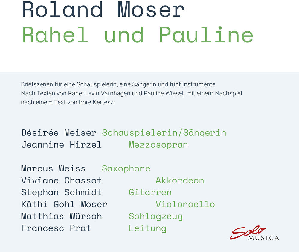 Moser / Meiser / Hirzel / Wursch - Rahel Und Pauline [CD]
