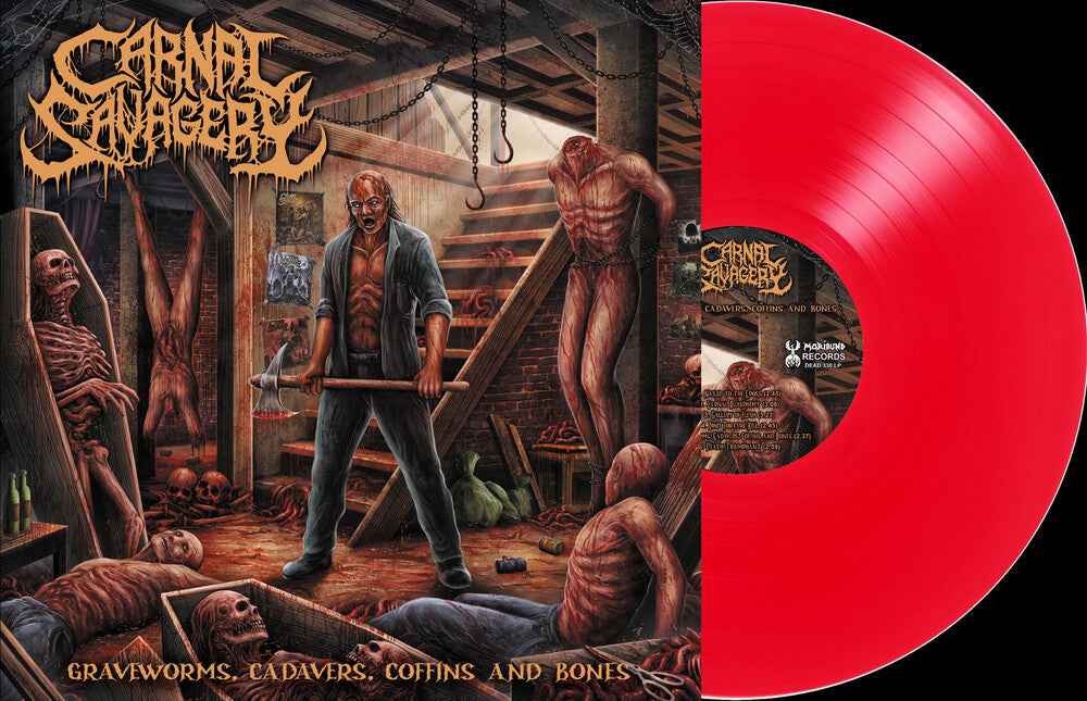 Graveworms Cadavers Coffins & Bones - Clear Red [LP]