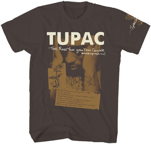 Tupac Poetry Tshirt Shrt Slv Large Brn 31781817a3 - Tupac Poetry Tshirt Shrt Slv Large Brn 31781817a3 - Apparel