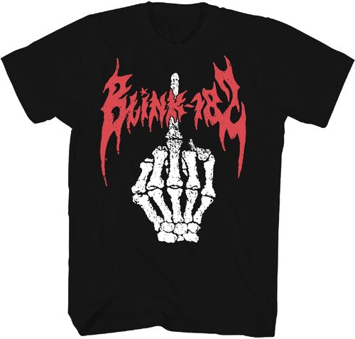 Blink 182 Skeleton Finger Tshirt Med 10581011a2 - Blink 182 Skeleton Finger Tshirt Med 10581011a2 - Apparel