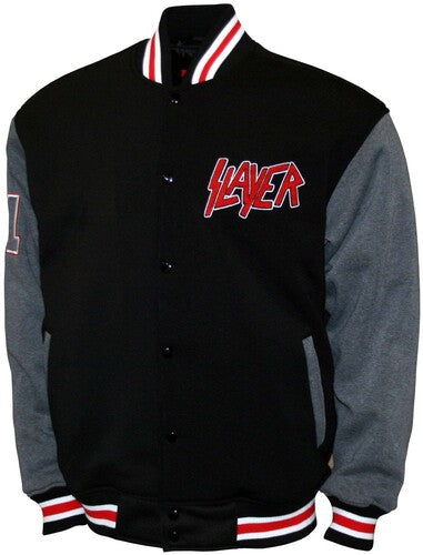 Slayer Varsity Long Sleeve Jk Large Blk M2451slra3 - Slayer Varsity Long Sleeve Jk Large Blk M2451slra3 - Apparel