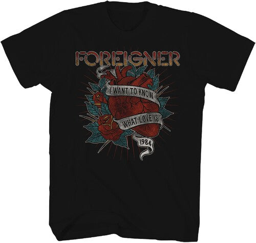 Foreigner 1984 Want To Knw Tshirt Lg Ts0001fora3 - Foreigner 1984 Want To Knw Tshirt Lg Ts0001fora3 - Apparel