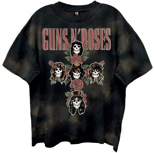 Guns N Roses Rose Cross Tshirt 2xl Blk 12160761a5 - Guns N Roses Rose Cross Tshirt 2xl Blk 12160761a5 - Apparel