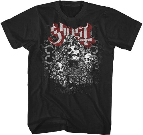 Ghost Papa Skull Faces Tshirt 2xl Blk Ts4406gosa5 - Ghost Papa Skull Faces Tshirt 2xl Blk Ts4406gosa5 - Apparel