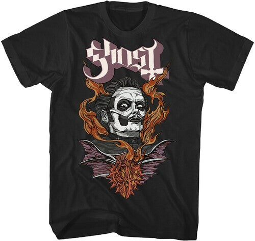 Ghost Card Copia Flaming Tshirt Med Ts4408gosa2 - Ghost Card Copia Flaming Tshirt Med Ts4408gosa2 - Apparel