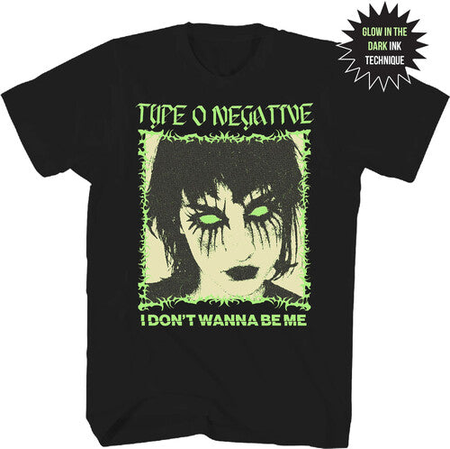 Type O Negative I Don't Want Glow F/b 3xl Black - Type O Negative I Don't Want Glow F/b 3xl Black - Apparel