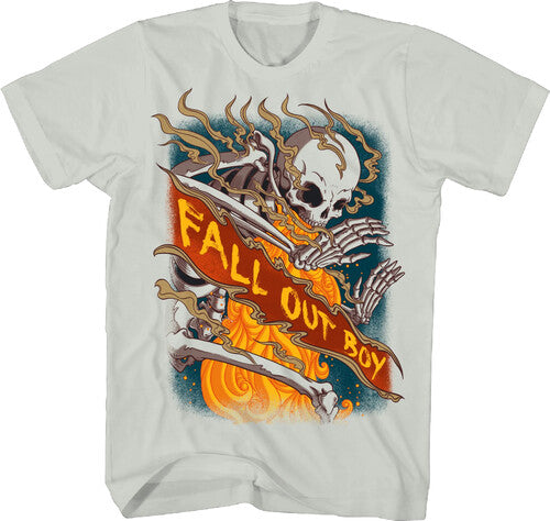 Fall Out Boy Skeleton Tshirt Large Ice Grey - Fall Out Boy Skeleton Tshirt Large Ice Grey - Apparel