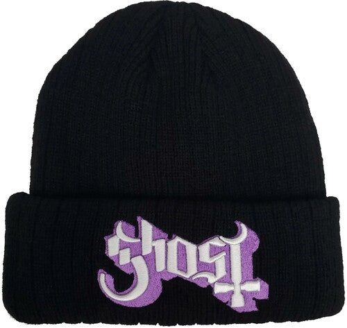 Ghost Ghost 3d Embroidered Beanie Osfa Black - Ghost Ghost 3d Embroidered Beanie Osfa Black - Apparel