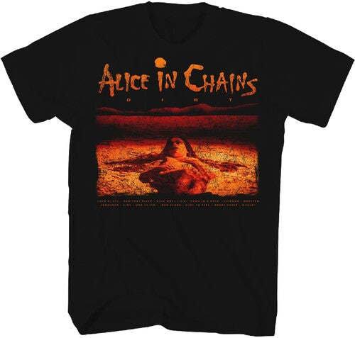 Alice In Chains Dirt Album Trk List Tshirt 3xl Blk - Alice In Chains Dirt Album Trk List Tshirt 3xl Blk - Apparel