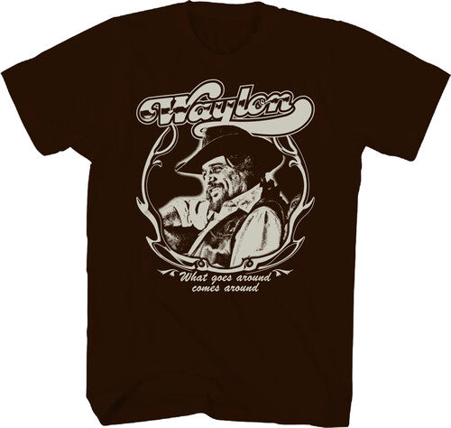 Waylon Jennings What Goes Around Tshirt 2x Lrg Ch - Waylon Jennings What Goes Around Tshirt 2x Lrg Ch - Apparel