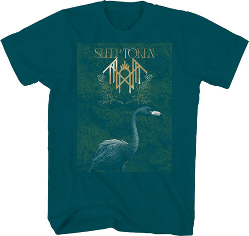 Sleep Token Album Cvr Gold Ink T-shirt Lrg Teal - Sleep Token Album Cvr Gold Ink T-shirt Lrg Teal - Apparel