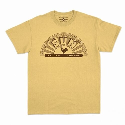 Sun Records Brown Logo T-shirt Yellow Large - Sun Records Brown Logo T-shirt Yellow Large - Apparel