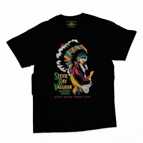 Stevie Ray Vaughan 1987 Tour T-shirt Black 2xl - Stevie Ray Vaughan 1987 Tour T-shirt Black 2xl - Apparel
