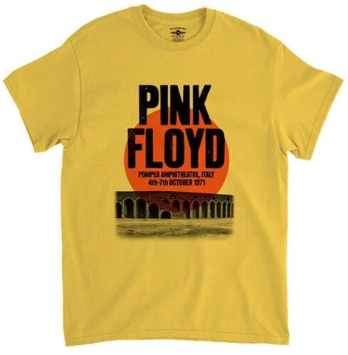 Pink Floyd Pompeii Concert T-shirt Yellow Large - Pink Floyd Pompeii Concert T-shirt Yellow Large - Apparel