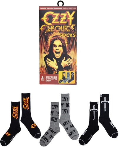 Perri's Ozzy Osbourne Crew Socks 3 Pack Gift Box - Perri's Ozzy Osbourne Crew Socks 3 Pack Gift Box - Apparel