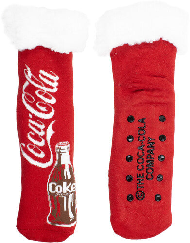 Perri's Coca Cola Vintage Bottle Fuzzy Wmn Gripper - Perri's Coca Cola Vintage Bottle Fuzzy Wmn Gripper - Apparel