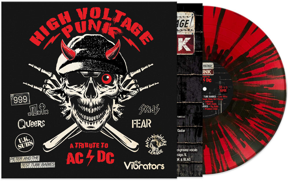 PRE-ORDER: HIGH VOLTAGE PUNK - A TRIBUTE TO AC/DC [Black / Red Splatter]