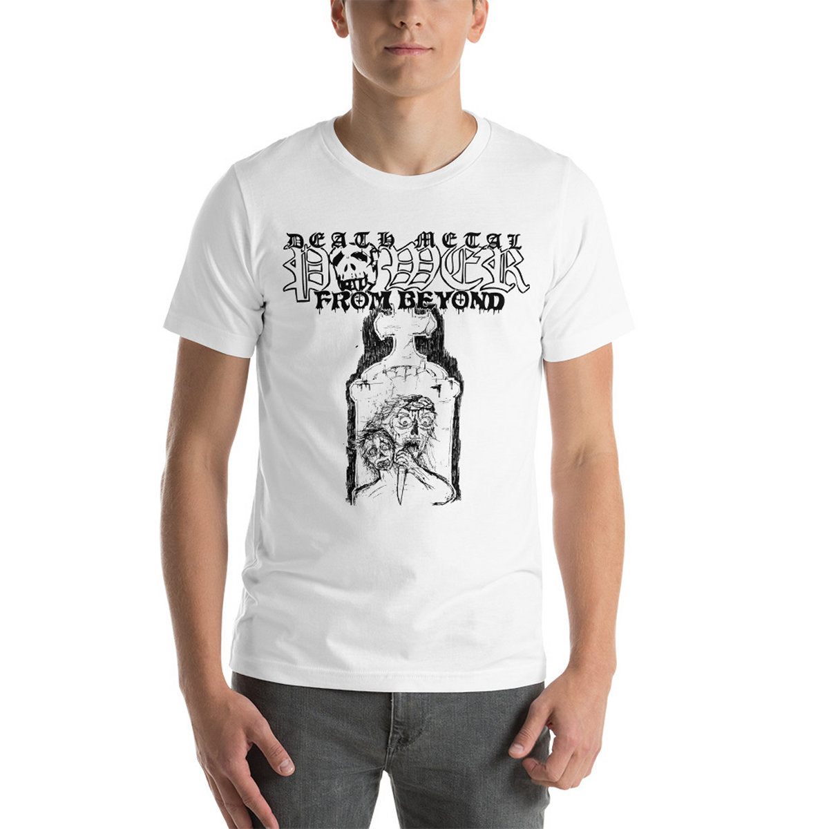 DEATH METAL POWER FROM BEYOND - Death Metal Power From Beyond White T-Shirt